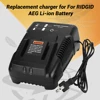 18V Lithium Battery Charger For AEG RIDGID 14.4V 18V Li-Ion Battery Power Tool Battery Charging High Quality Fast Charging 1