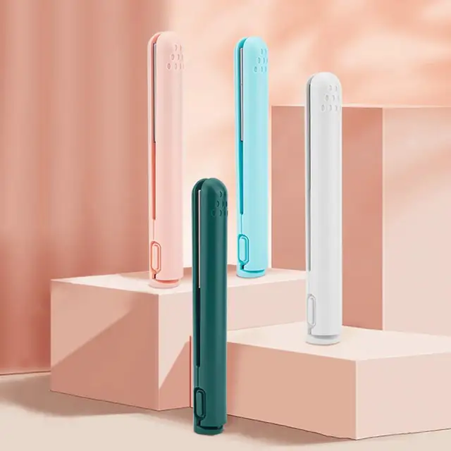 Portable Hair Straightener Portable Rechargeable Mini Curling Iron for Safe Styling on Usb Dual-use Hair Curler Straightener 1