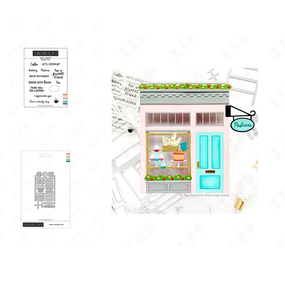 

New Arrival Metal Cutting Dies Decoration Embossing Craft Template 2023 Diy Scrapbook Handmade Album Card Bake Shoppe Stamps Set