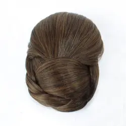 Elegant Natural Hair Bun Extension - Braided Hanfu Chignon Hairpiece (B - 2 - 30)