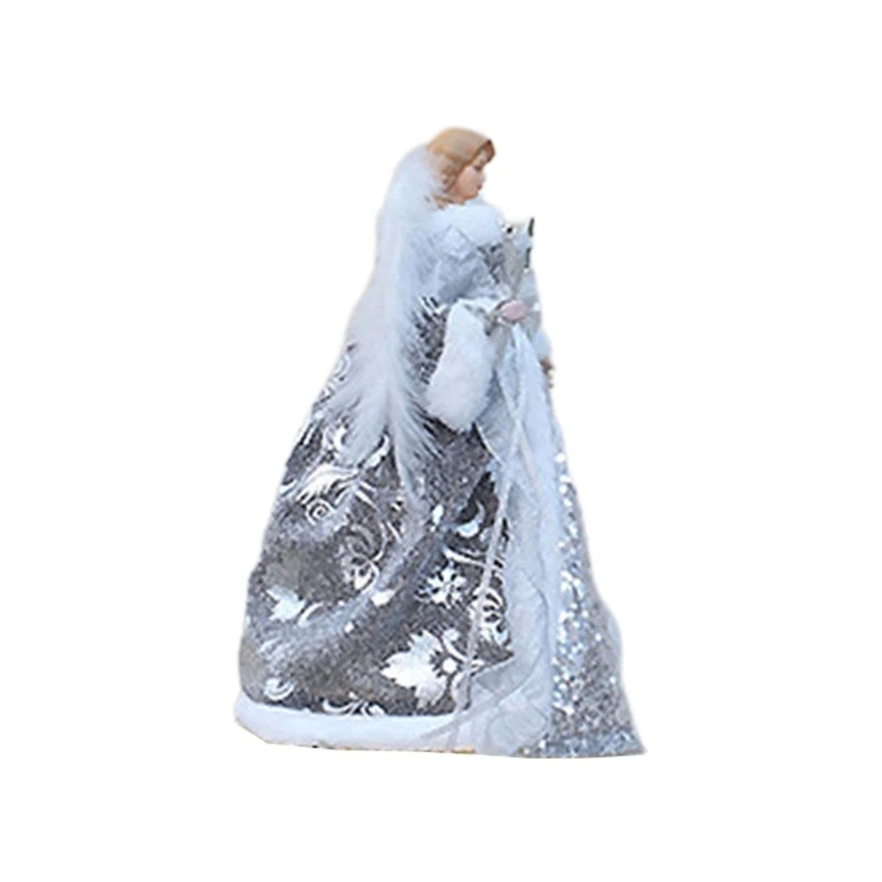 Angeled Statue Christmas Tree Toppers Wing Holiday Party Decorative Ornament