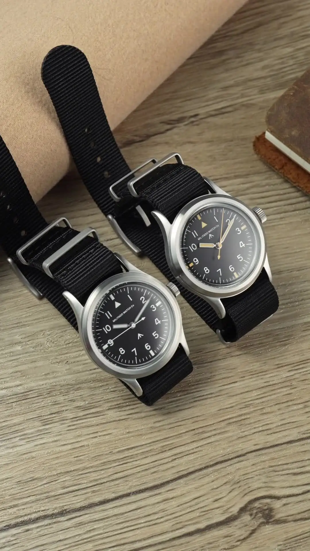 Militado ML14 パイロットウォッチ スイープクォーツ　未使用品 ろ*く様 Militado ML14 パイロットウォッチ スイープクォーツ 未