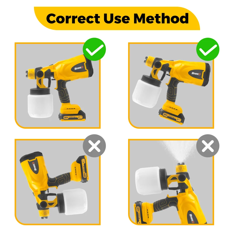 800ML Cordless Spray Gun 3 Spray Patterns High Power HVLP Electric Paint Sprayer for Painting Ceiling Walls Door Power Tools paint sprayer