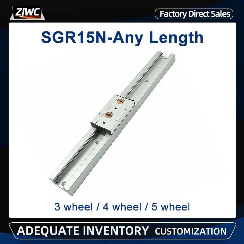 รางนำทางแบบแกนคู่รางเชิงเส้น1ชิ้น SGR15N 350มม. 100มม.-1150มม. + SGB15N เลื่อนล็อคตัวนำความเร็วสูง + ล็อคสำหรับชิ้นส่วน CNC 1