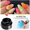 BORN PRETTY 5 IN 1 Clear Water Ripple Gel Polish 5ml No-wipe Top Coat Reinforcement Adhesive Nail-Shape Wave Gel Nail Polish 5