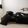 High-Quality Bedding Set Solid Color Duvet Cover Skin Friendly Fabric Quilt Cover Single Double Queen Size Bed Cover Set 3
