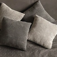 Soft Corduroy Corn Grain Cushion Cover 40/45/50/55/60cm Solid Color Throw Pillow Case For Bedroom Sofa Chair Car Home Decorative 2