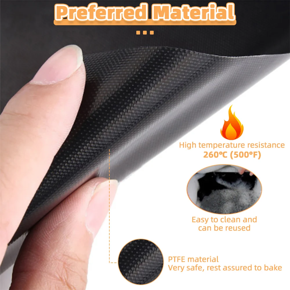 BBQ Grill Mat 2Pcs Reusable Non-stick Outdoor Kitchen Baking Cooking Plate Party Accessories