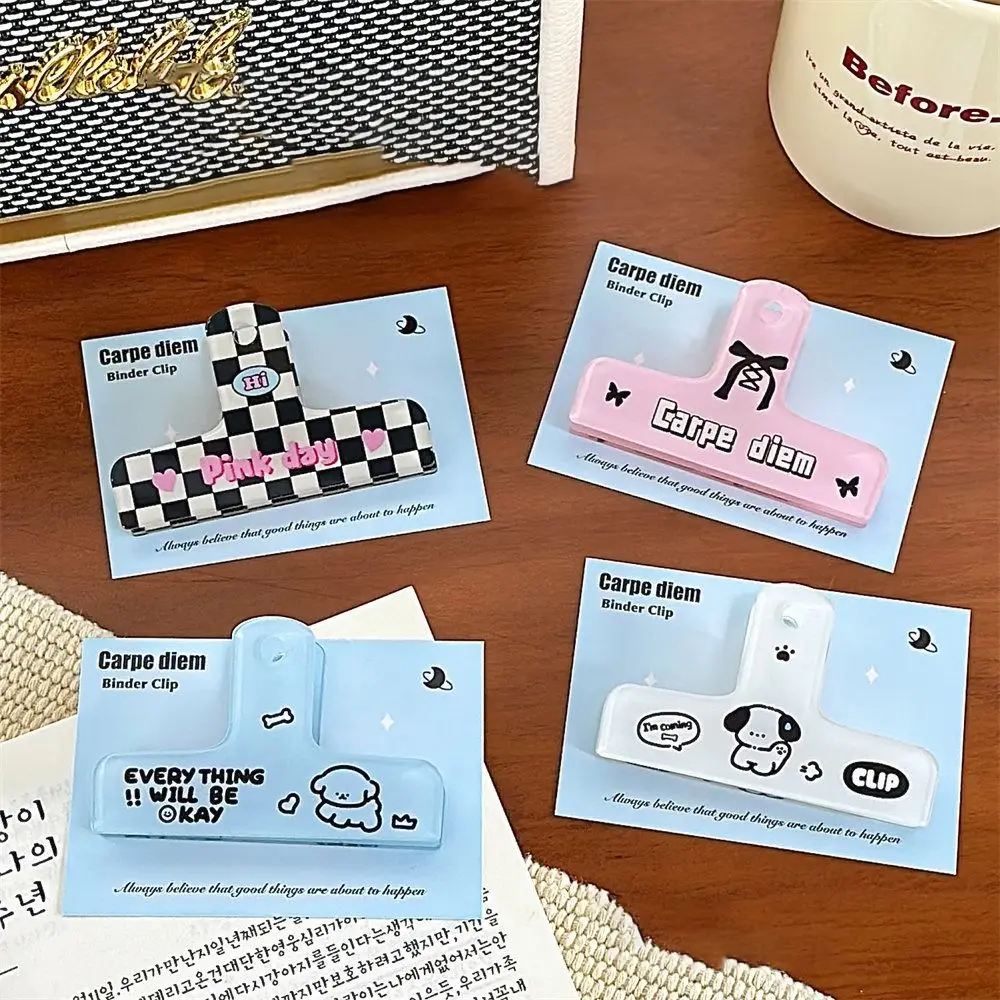 

Cute Long Tail Clip Office Accessories Acrylic Simple File Ticket Clip High Appearance Multi Functional Binder Clip Office
