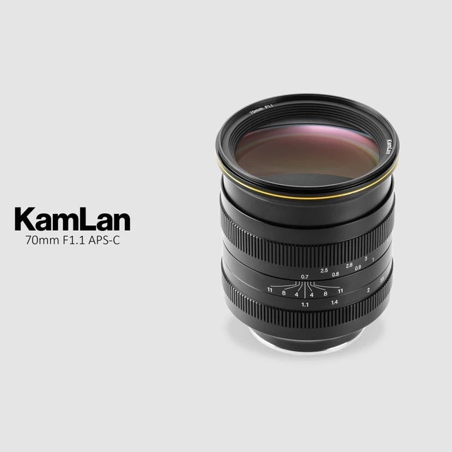 Kamlan　70mm　F1.1　EOS-M　EF-M KamLan 70mm F1.1 APS-C Large Aperture MF Lens for Canon EOS