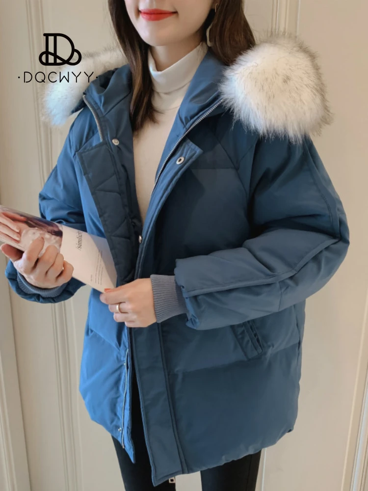 

Women's Jacket Cotton Clothes 2023 New Big Fur Collar Thicken Warm Loose Bread Clothing Winter Woman Clothing Coat Parkas Tops