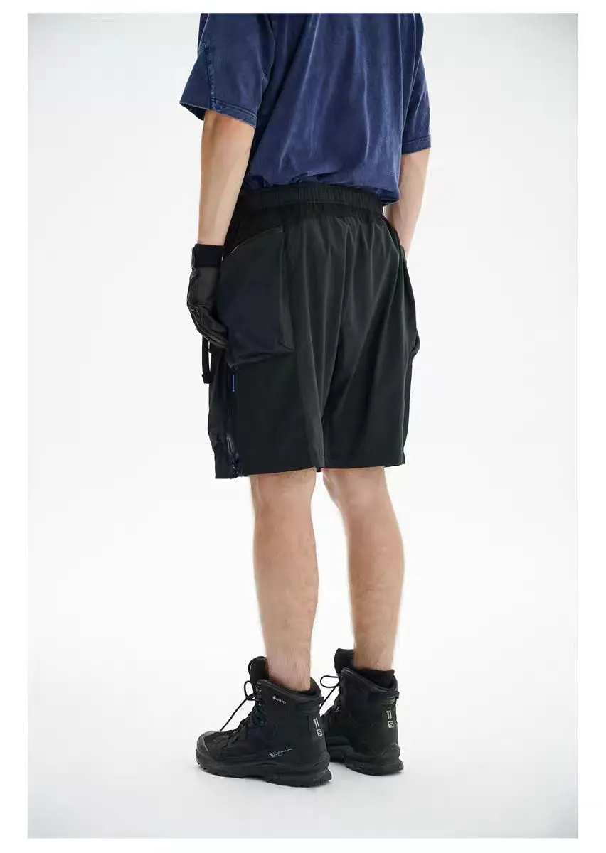 Reindee Lusion 24ss  irregular cut  loose shorts multiple pockets dwr breathable material waist adjustment techwear