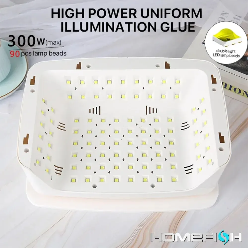 380W 전문 네일 건조기 90 Led 네일 건조기 모든 젤 매니큐어 모션 감지 매니큐어 페디큐어 치료를위한 UV 램프