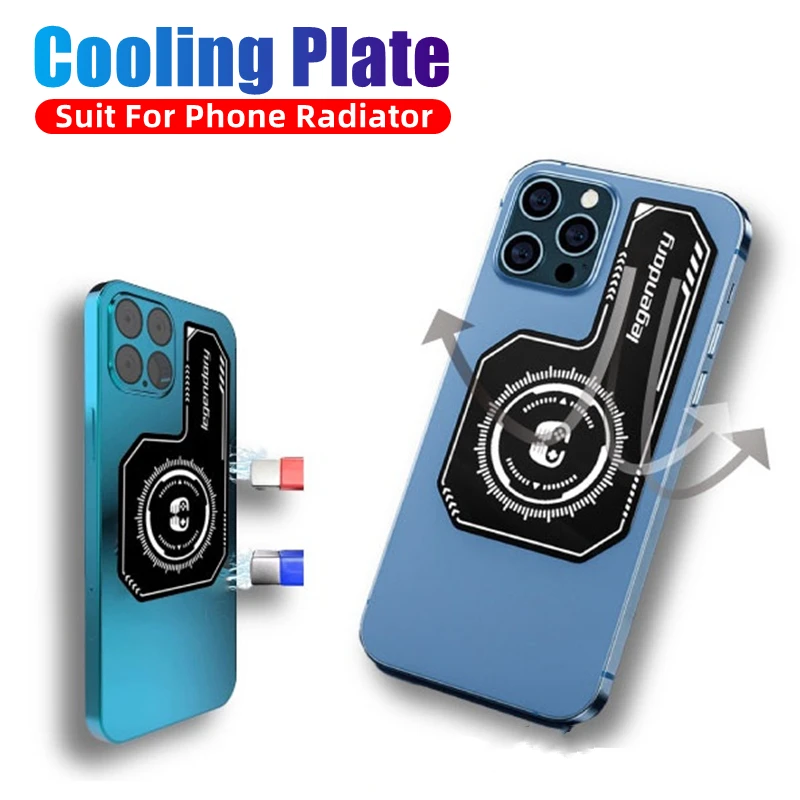 Tanie Telefon komórkowy Cooler magnetyczne naklejki płyta przewodzenia ciepła lato telefon chłodzenie płyta