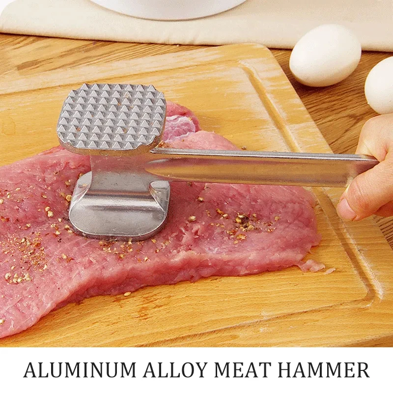 Meat Tenderizer Kitchen Gadgets Multifunction Meat Hammer Double-sided Loose Tenderizers Portable Steak Pork Tools Aluminum Alloy 1Pcs
