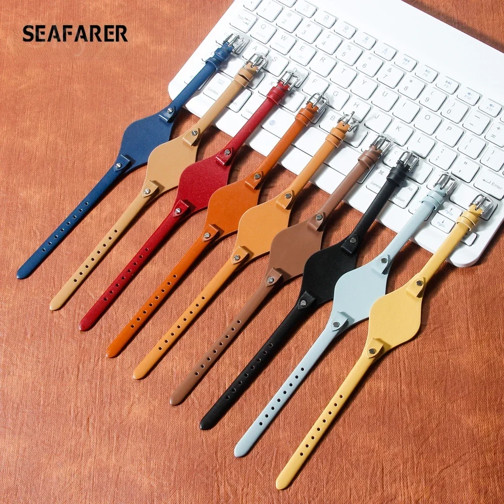 GHFHSG Bracelet De Montre Pour Femme Fossil ES3077 2830 3262 3060 4176 4119 Avec Plateau En Cuir 8 Mm, 8 Mm, Agate