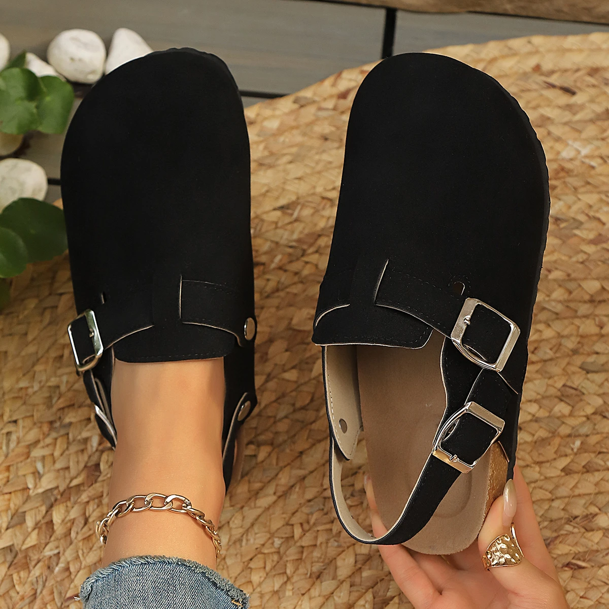 Women Closed Toe Flat Sandals Summer Lightweight Platform Shoes for Women Trend Casual Clogs Shoes Outdoor Flats Sandals Women