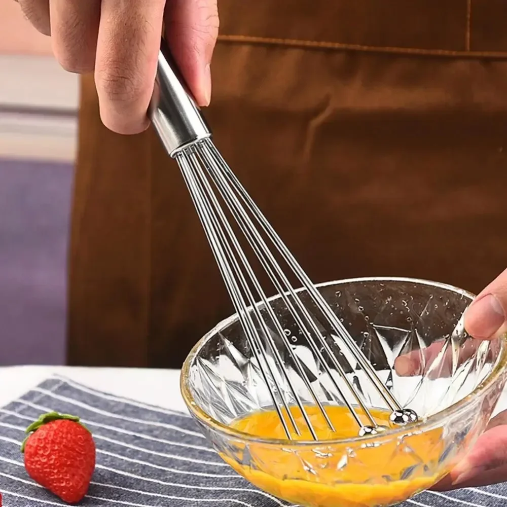 1PC Handheld Egg Beater Rust-proof Egg Wave Bead Whisk Set Handheld Cream Whisk Kitchen Baking Tools