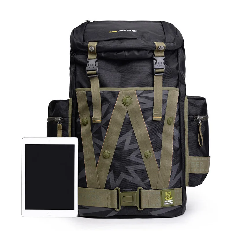 High-quality Brand Men's Backpack Outdoor Luggage Mountaineering Bag Extra-large Capacity Backpack Men's Travel Bag Oxford Cloth