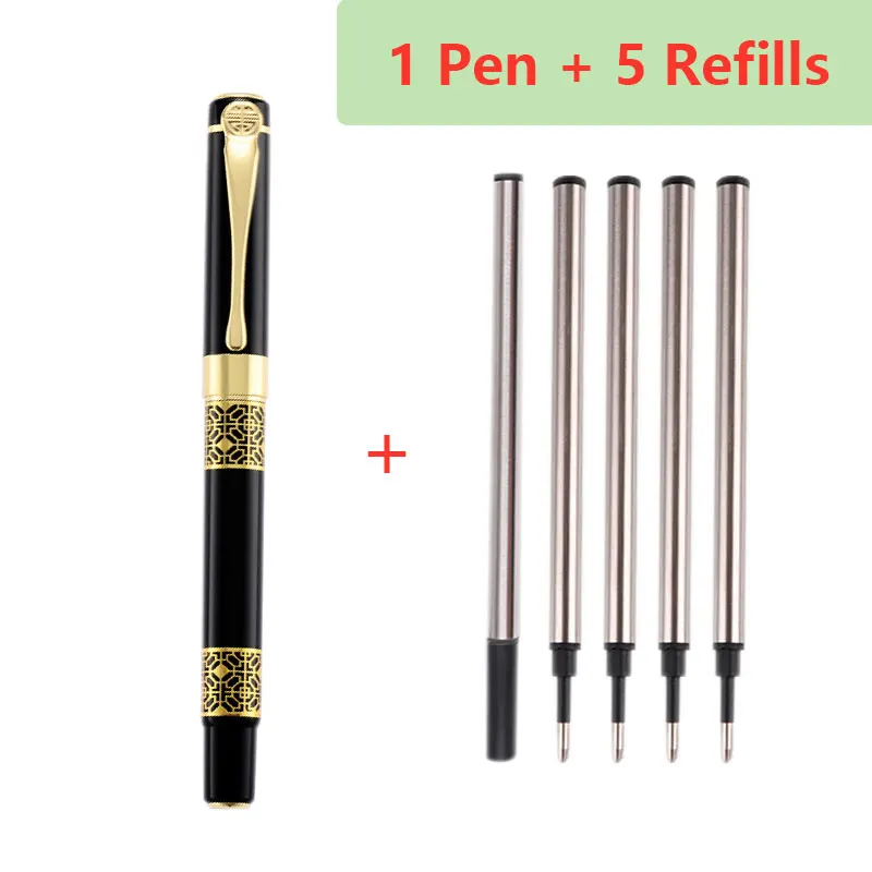 6 قطع قلم حبر جاف حبر معدني قديم هدية أنيقة لكتابة...