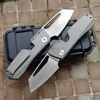 JUFULE Real M390 WinterSpudding Customized Ceramic Bearing Titanium Pocket EDC Tool Fishing Camping Hunting Pencil Folding Knife 1