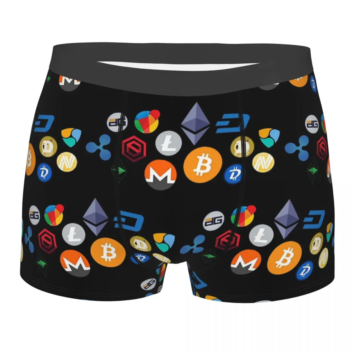 Crypto Coin Art Crypto Icon Mencosy Boxer Briefs Underwear Highly Breathable High Quality Gift Idea cool animals lions tigers mencosy boxer briefs 3d printing underwear highly breathable top quality gift idea