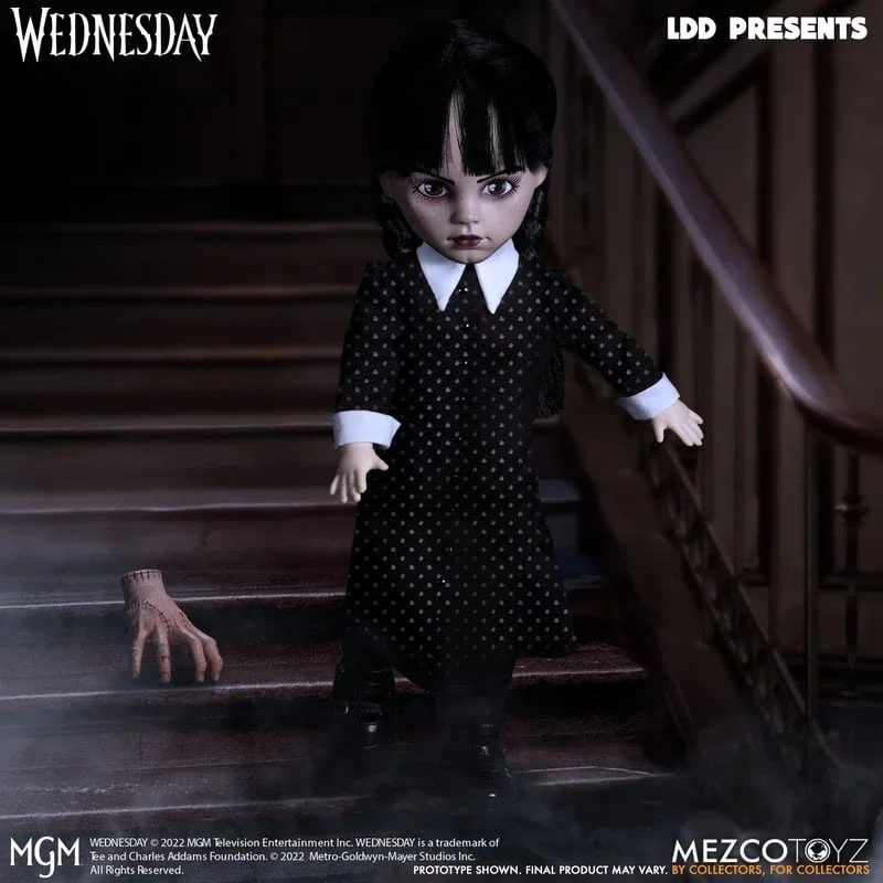 

In Stock 1/6 Mezco Ldd Living Dead Dolls Wednesday Addams 10 Inch Anime Figure Model Collectible Action Model Toys Kids Gifts