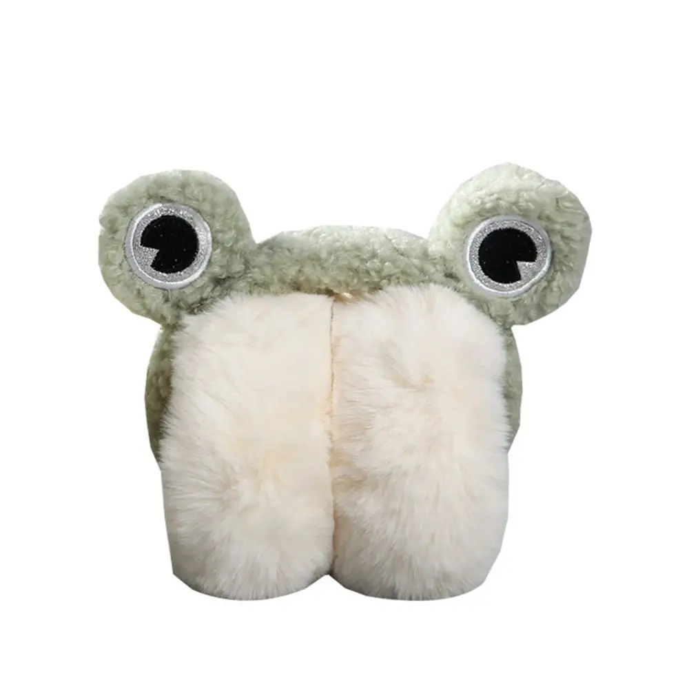 Cute Cartoon Design Outdoor Ear Protection Frog Solid Color Children Ear Cover Korean Style  Ear-flap Women Ear Muff Plush