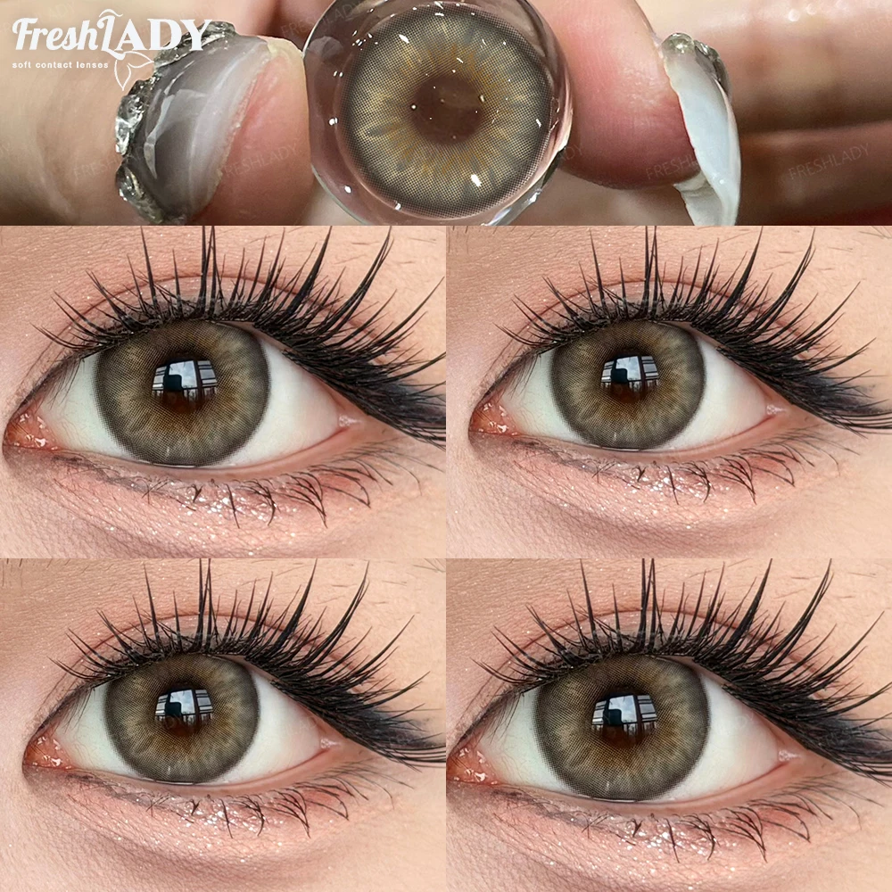 Cleopatra Series Natural Brown and Green Colored Contact Lenses - Soft, Yearly Wear