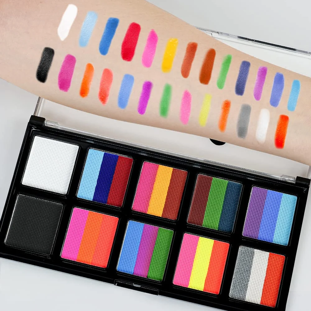 Facepaint Makeup Kit Safe 26 Color Face Painting Oil Palette Set  Multipurpose Makeup Palette For Art Theater Halloween Parties - AliExpress