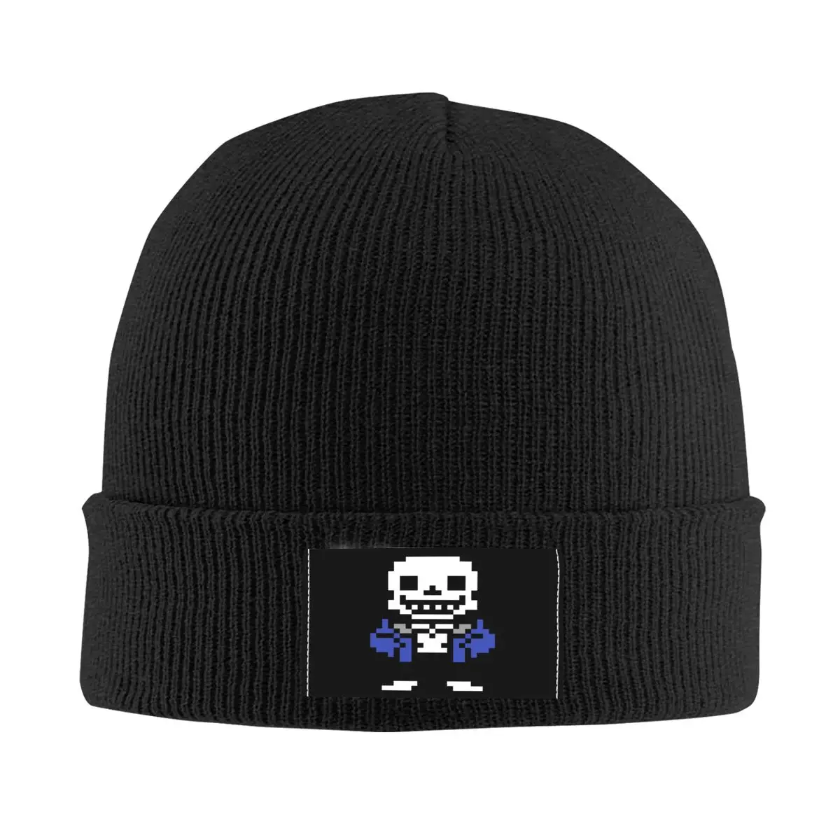 

Sans Unisex Adult Knitted Caps Winter Outdoor Undertale Warm Skullies Beanies Caps Creative Gift