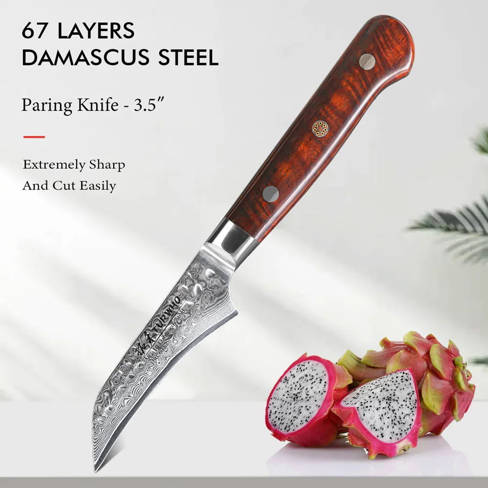 Paring Knife Kitchen Chef Peel Slicing Vegetable Fruit 440C Steel G10  Handle Cut