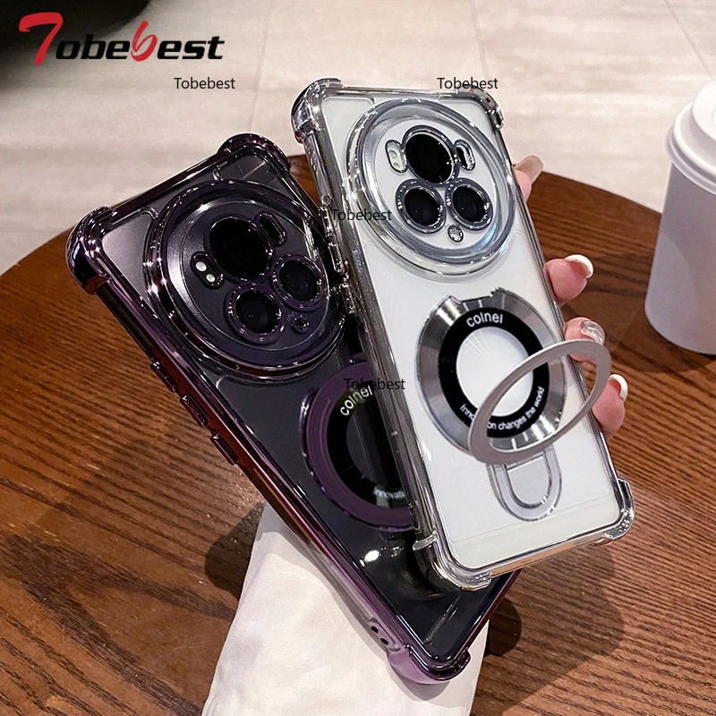Shockproof Magnetic Bracket Silicone Case with Air-Clear Design