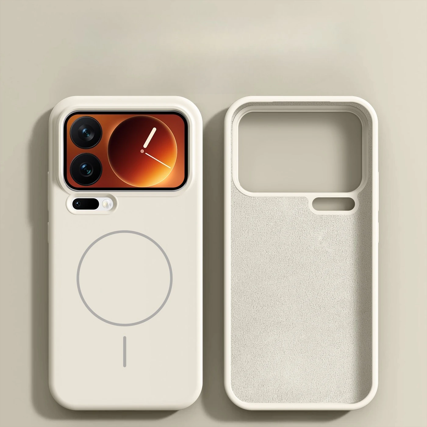 Magnetic Wireless Charging Protective Phone Case - Hard Silicone Skin Cover
