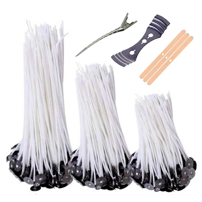 Description Picture 2 of item103pcs Waxed Cotton Candle Wicks Set with Stand Original Smokeless Candle Wicks Soy Oil Wax Core Woven Making Candles Supplies