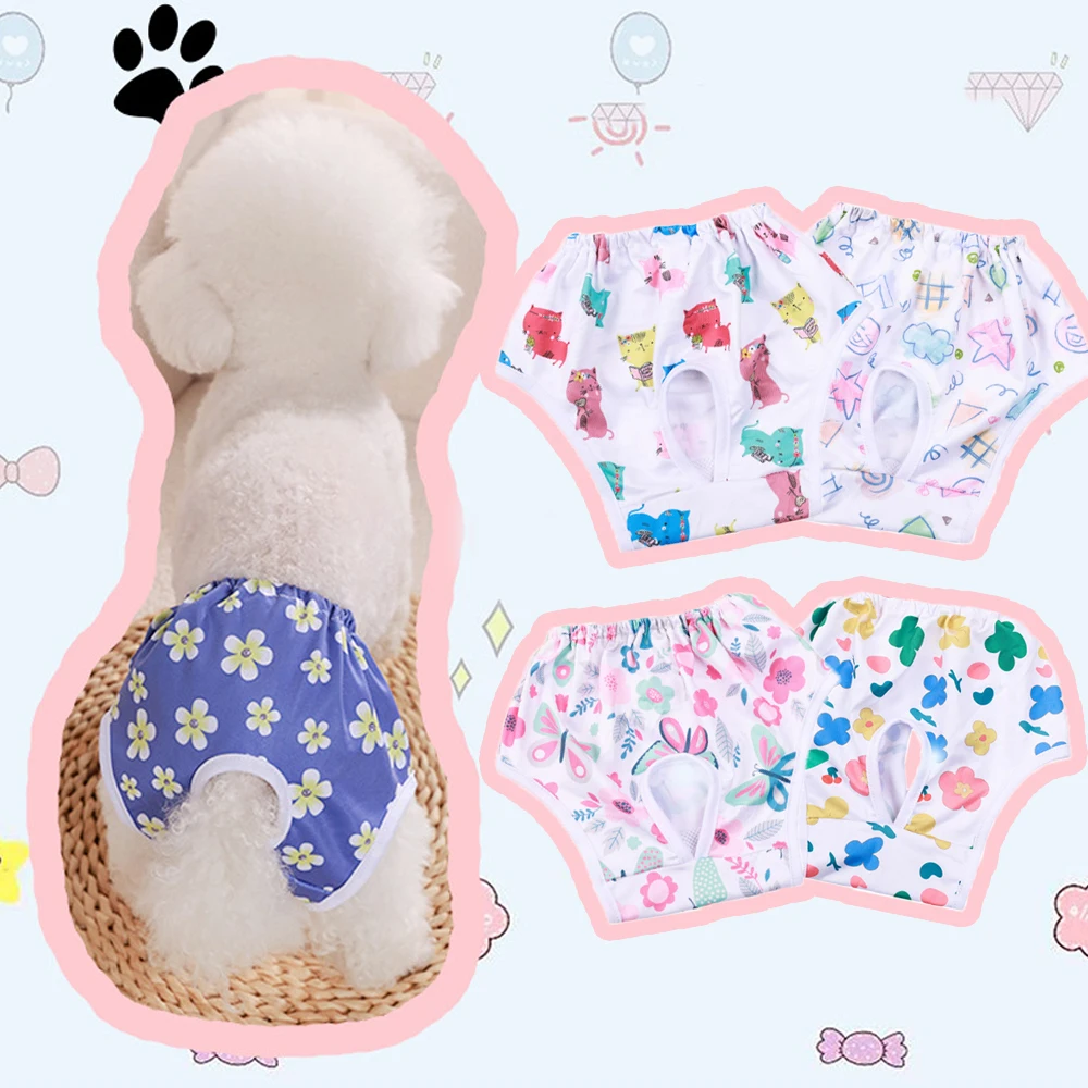 Cute Pet Physiological Pants Princess Pet Panties Dog Menstrual Pants Physiological Dog Diaper Female Sanitary Panties dog diapers,pet diapers,dog nappies