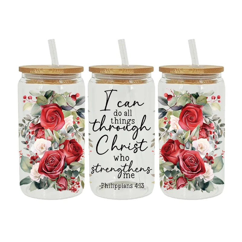 UV DTF Sticker Mother's Day Theme For The 16oz Libbey Glasses Wraps Cup Can DIY Waterproof Easy To Use Decals D31338