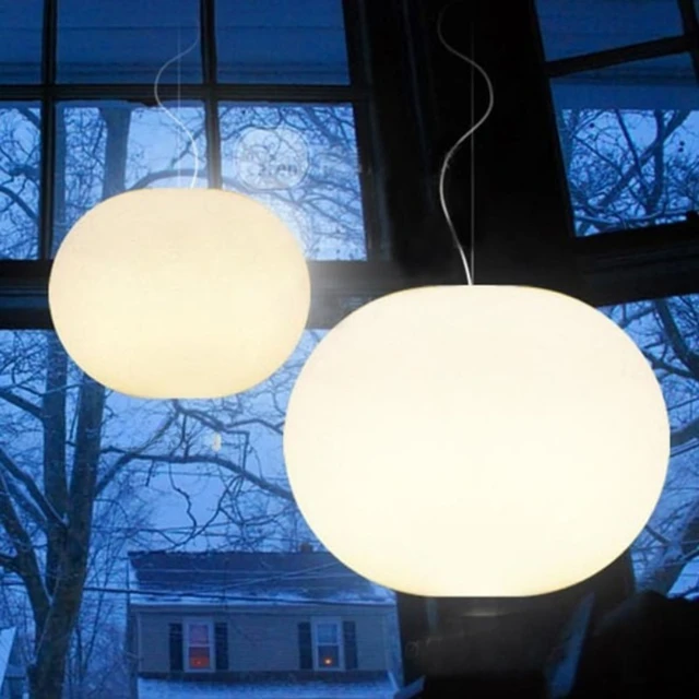 Creative White Glass Globe Pendant Light 1