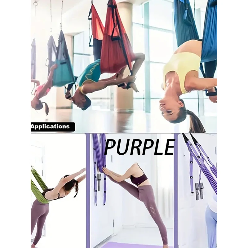 Yoga Lower Belt Aerial Inverted Rope One-Word Horse Open Hip Door Stretch Belt Home Training Fitness Resistance Band Fitness Accessories