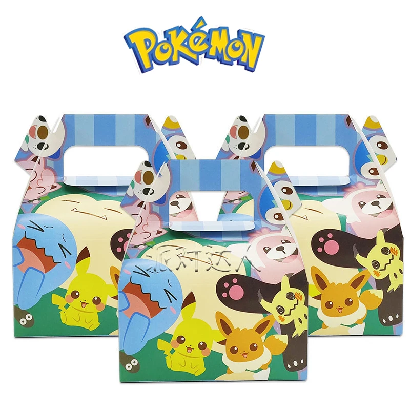 Tanie 6 sztuk Pokemon Pikachu papierowa torba prezentowa na cukierki Avor