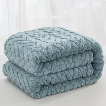 Autumn & Winter Double-Sided Jacquard Fleece Blanket 1
