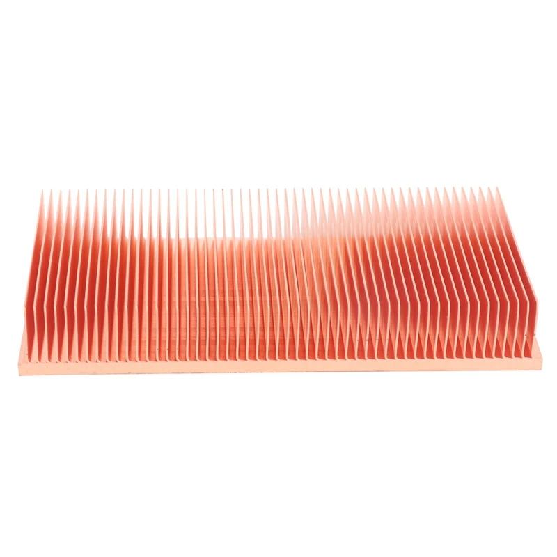Pure Copper Heatsink 100X50x15mm Skiving Fin Heat Sink Radiator for Electronic RAM Chip LED VGA Cooling Cooler