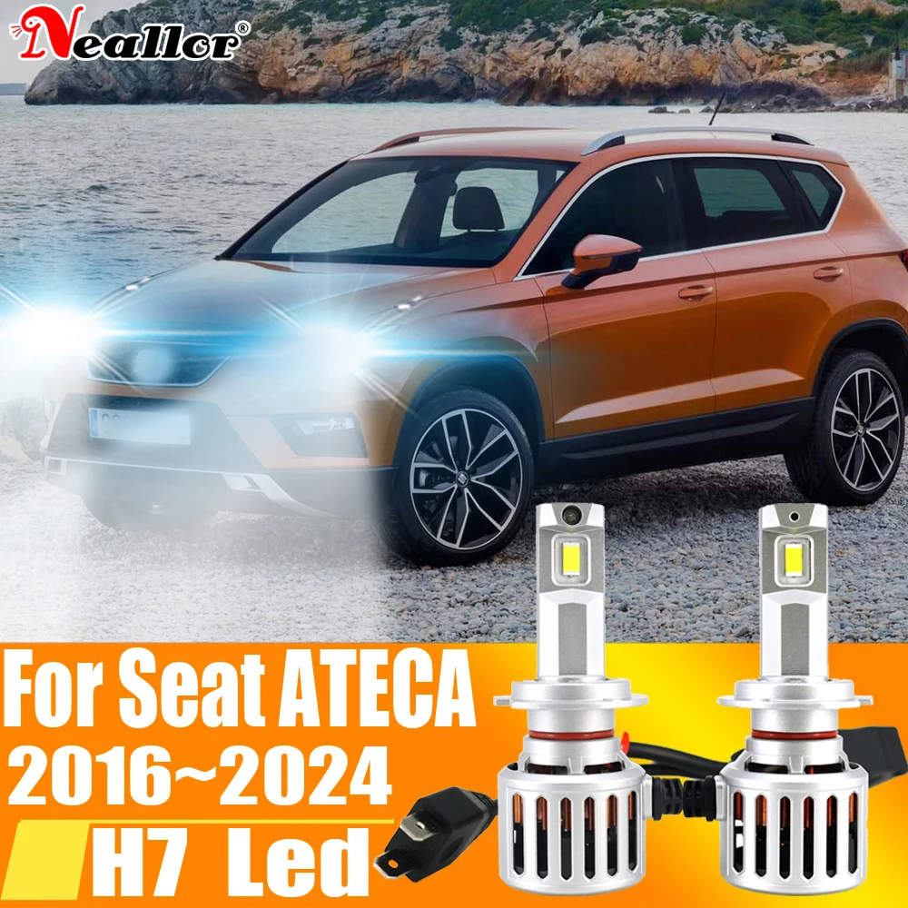 

2 шт., Автомобильные светодиодные лампы H7, 6000 К, 12 В, 55 Вт