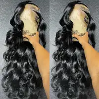 40 42 pouces sans colle vague de corps perruques de cheveux humains porter et aller 13x4 13x6 HD dentelle frontale perruques Remy bouclés avant de lacet perruques de cheveux humains 1