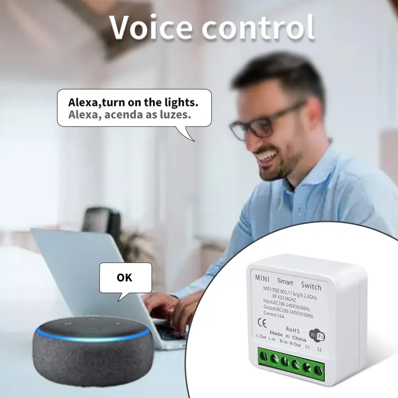 Tuya Smart WiFi Switch For Lighting RF 433MHz Wireless Switch Smart Life APP Voice Control Work With Alexa Google Home Alice - Image 5
