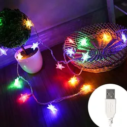 Enchanting Outdoor LED Star Fairy Lights for Celebrations and Decor (Multicolor USB)