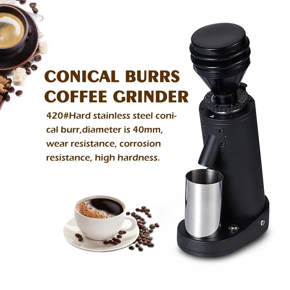 ITOP Electric Coffee Grinder Titanium Burr Metal Bean Hopper Exquisite Small Espresso Coffee Grinder Machin Espresso 110-220V