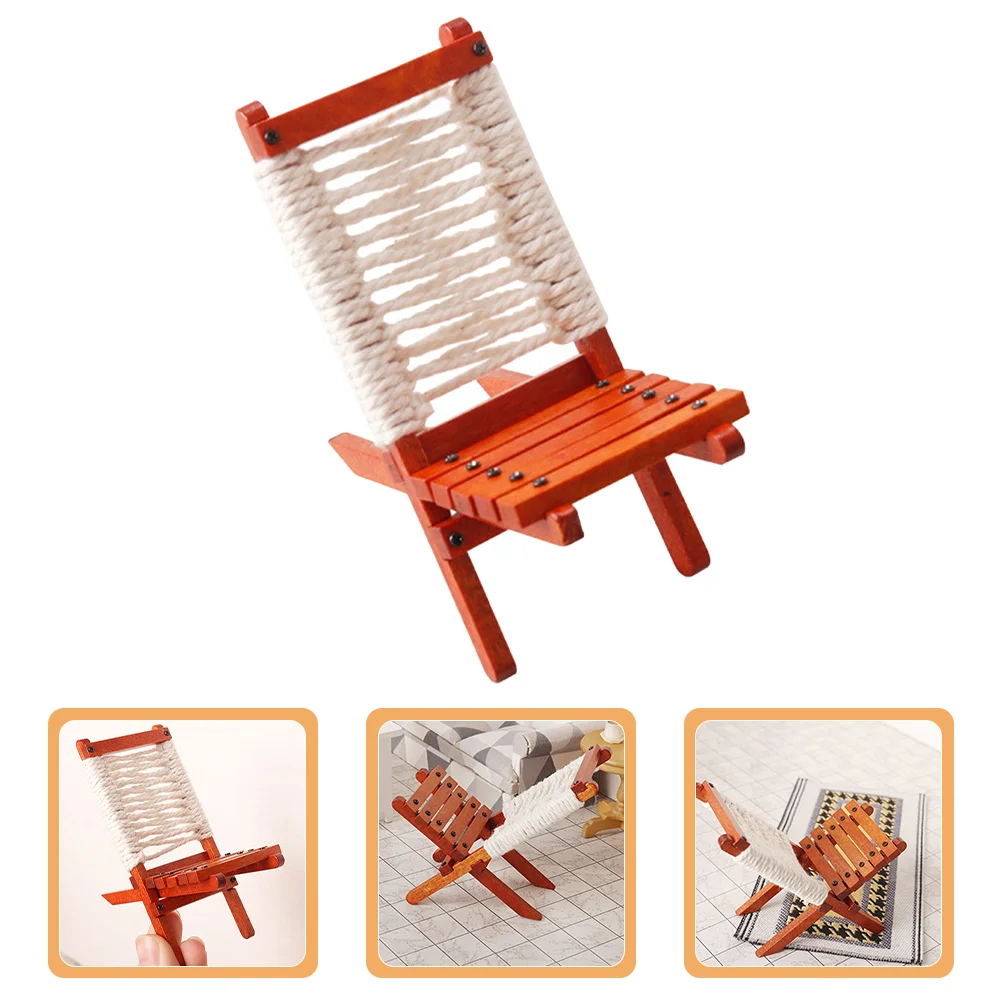 Mini Leisure Chair Outdoor Furniture Decorative Casual Miniature House Baby Toys
