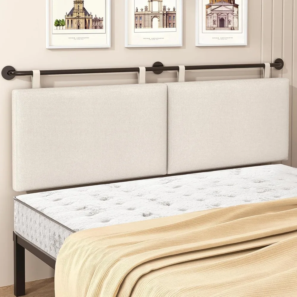 Headboard, Headboards Queen Size Wall Mounted Bed Headboard Only Height Adjustable Beige Head Boards for Bedroom(Beige, Queen)