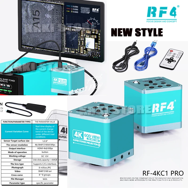 RF4 RF-4KC1 PRO Microscope HD 4K Camera 1